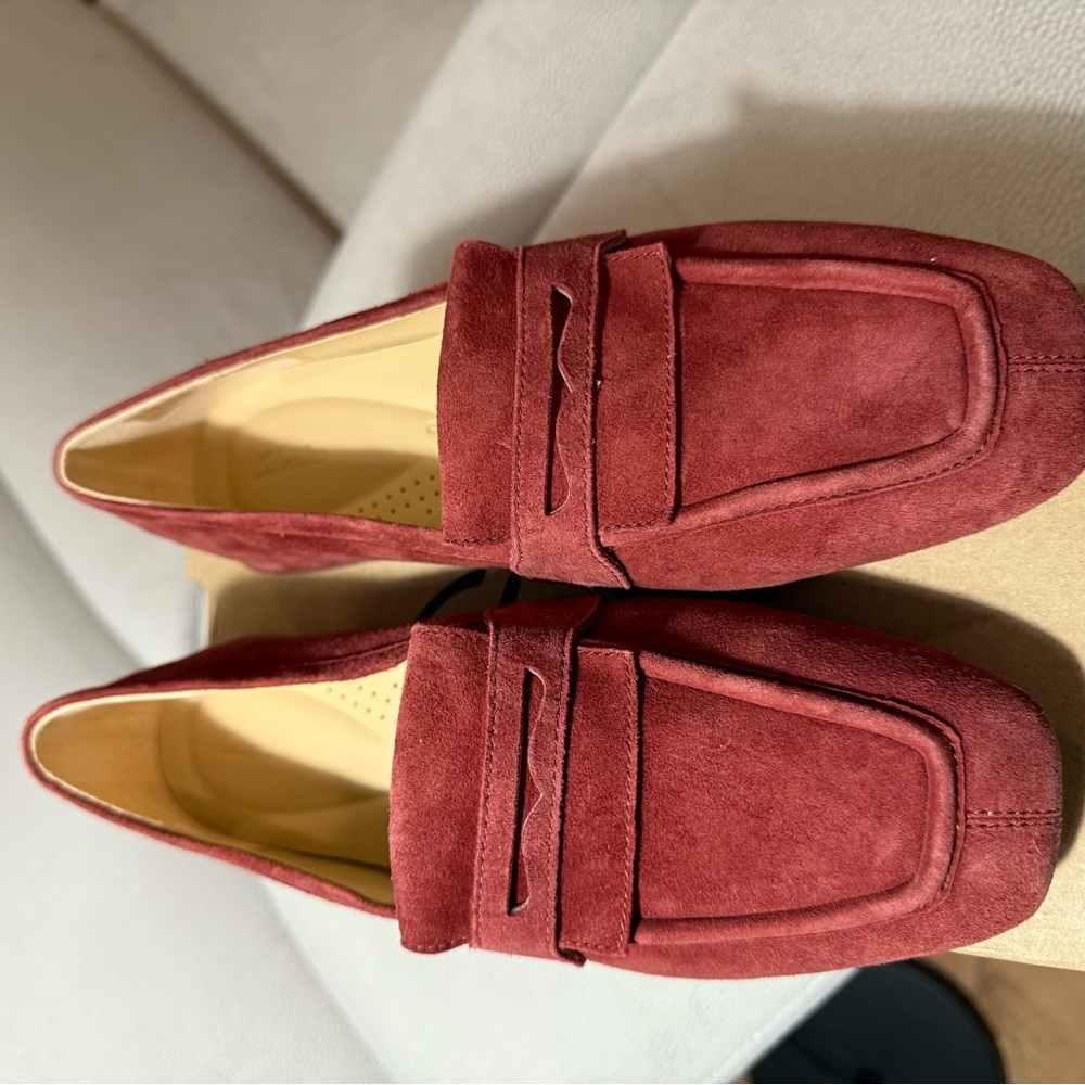 Red Suede Loafers